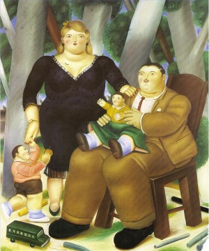 Famille Fernando Botero Peinture à l'huile